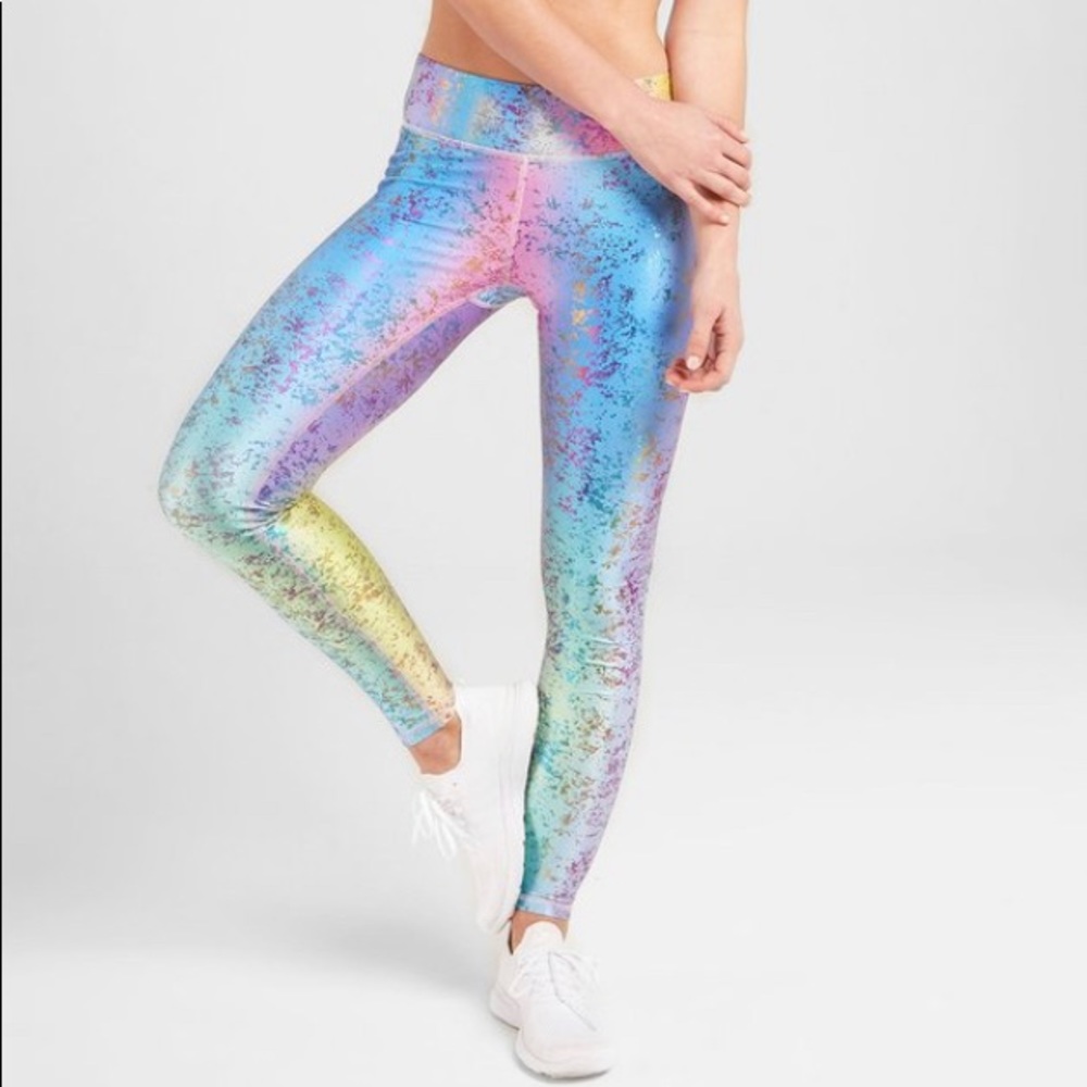Rainbow Haze Balayage Tall Band Leggings TEREZ